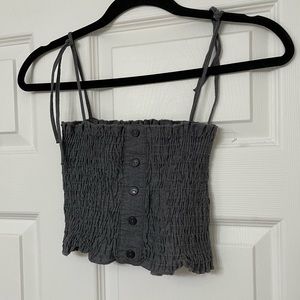Smocked Ruffle Crop Top